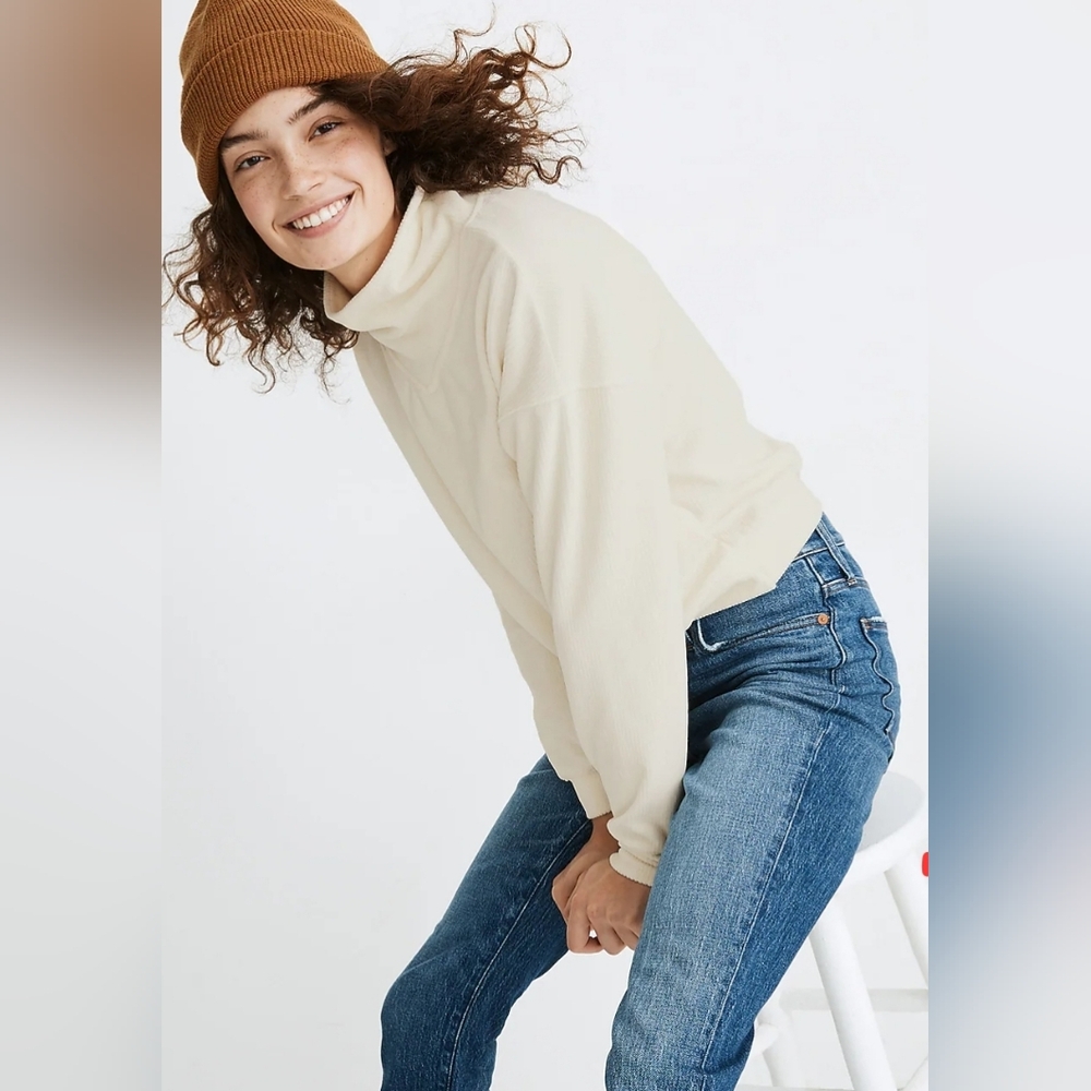 Corduroy Turtleneck Top
